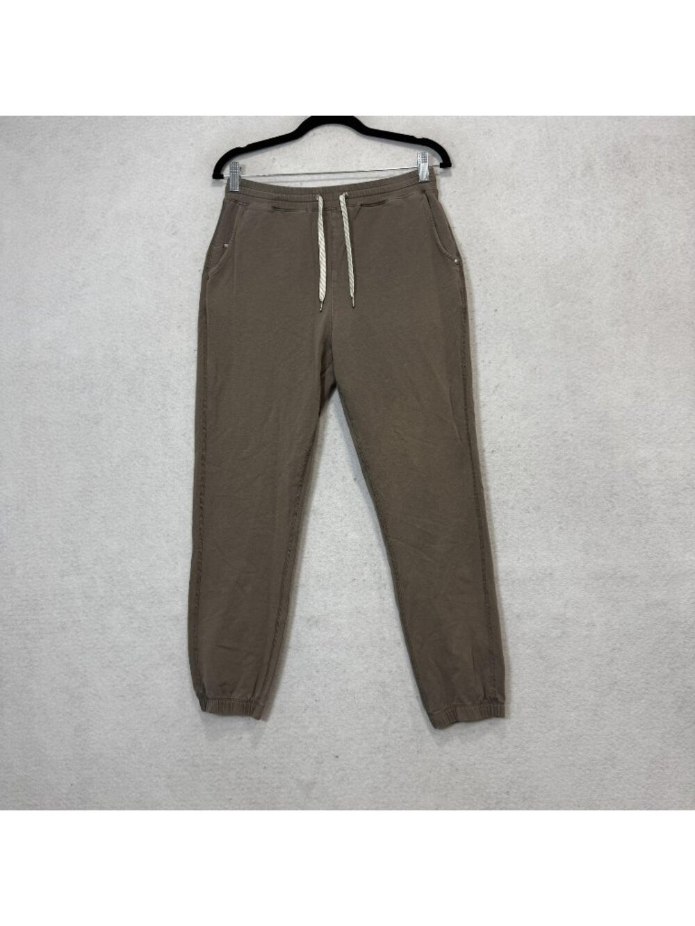 vuori Jogger Pants Womens S Brown Organic Cotton French Terry Elastic Waist